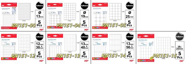 Mp Etiquetas Blancas Pn151-00 Pn151-04 Pn151-05 Pn151-12 Pn151-13 Pn151-14 Pn151-15