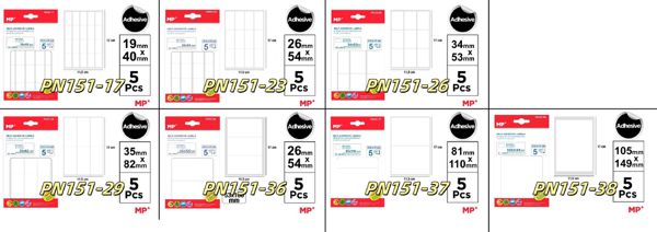 Mp Etiquetas Blancas Pn151-17 Pn151-23 Pn151-26 Pn151-29 Pn151-36 Pn151-37 Pn151-38