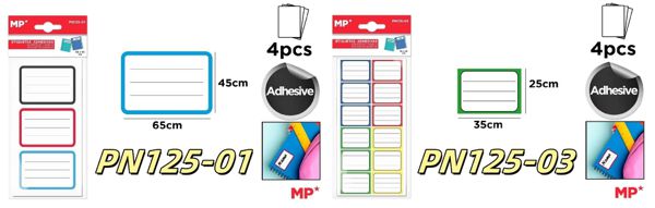 Mp Pn125-01 Pn125-03 Etiquetas Adhesivas Personalizables