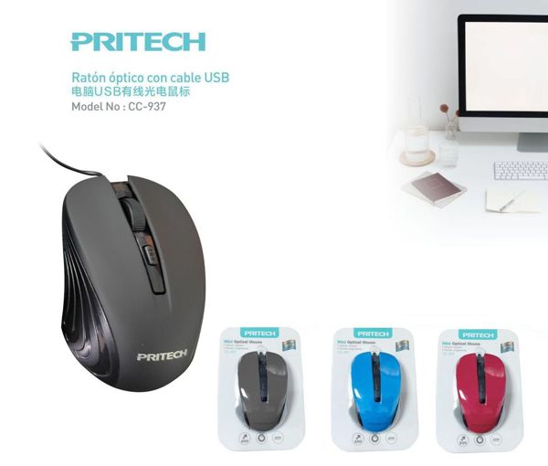 Pritech Cc-937 Raton Optico Con Cable USB