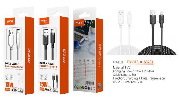 Mtk 0158731 Tb1873 Cable Orvion Rapida Iph 5-14 15W/3A/3M