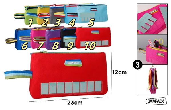 Mp Pa1066 Estuche Plumier Tres Cremallera