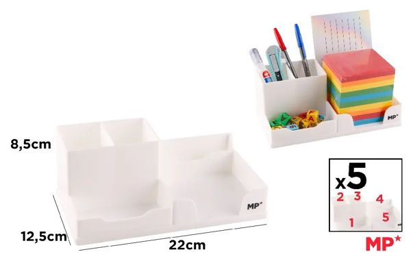 Mp Pa925B Organizador De Escritorio Negro/Blanco