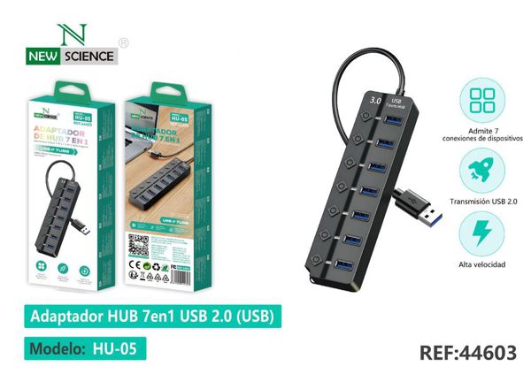 New Science Hu-05 Adaptador De Hub 7 En 1 USB