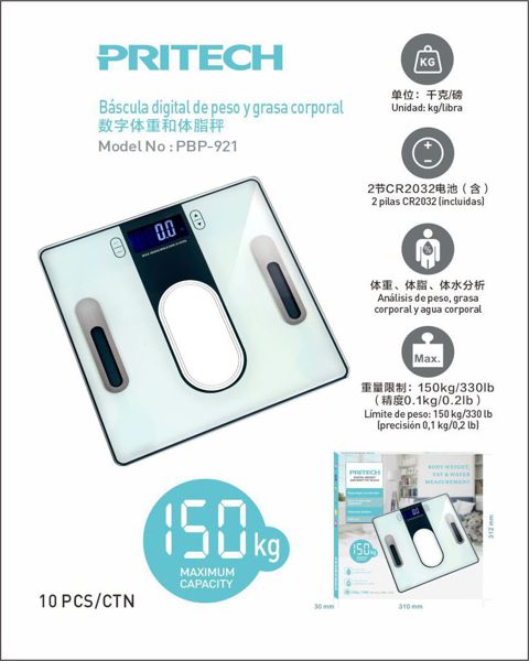 Pritech Pbp-921 Bascula Digital De Peso Y Grasa