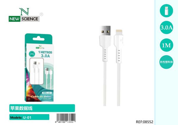 New Science U-01 Cable Iphone 7-13 1M 3A