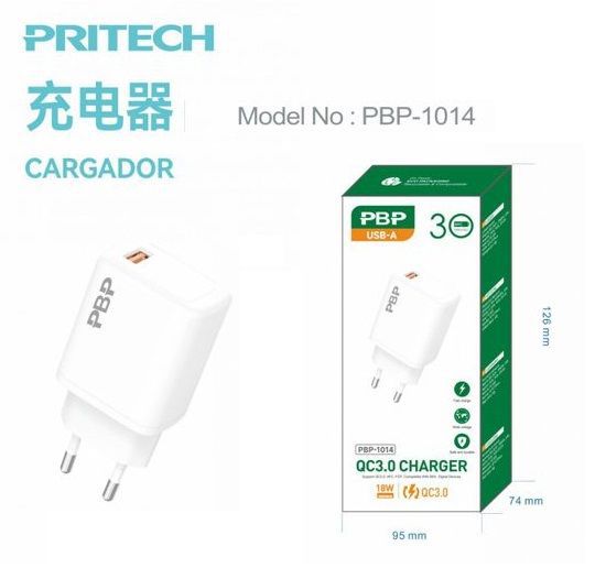 Pritech Pbp-1014 Cargador USB 18W