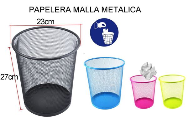 Mp Pa919 Pa919C Papelera Rejilla Metaliza 27Cm