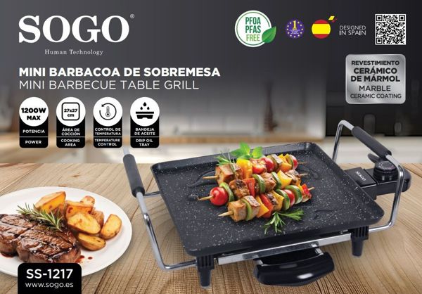 Sogo Ss-1217 Mini Barbacoa De Sobremesa