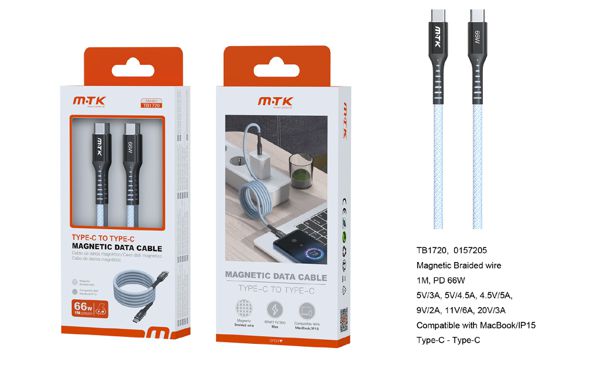 Mtk 0157205 Tb1720 Cable Mag Trenzado Type-C A Type-C