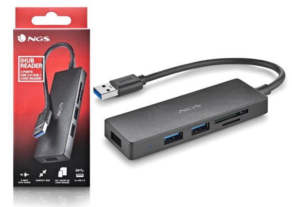 Ngs Ihub Reader 3*USB 3.0 Hubs+Tf/SD Cardrea
