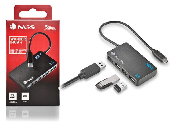 Ngs Wonder Ihub 4 USB-C To 4 Sports USB 3.0