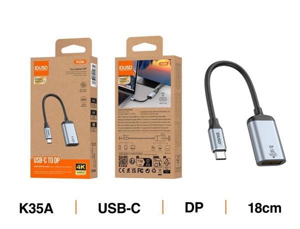 Idusd K35A Adaptador USB-C To Dp 60Hz 18Cm