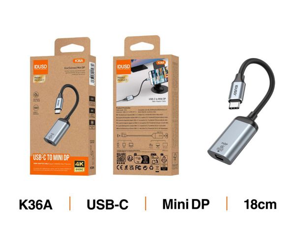 Idusd K36A Adaptador USB-C To Minidp 60Hz 18Cm