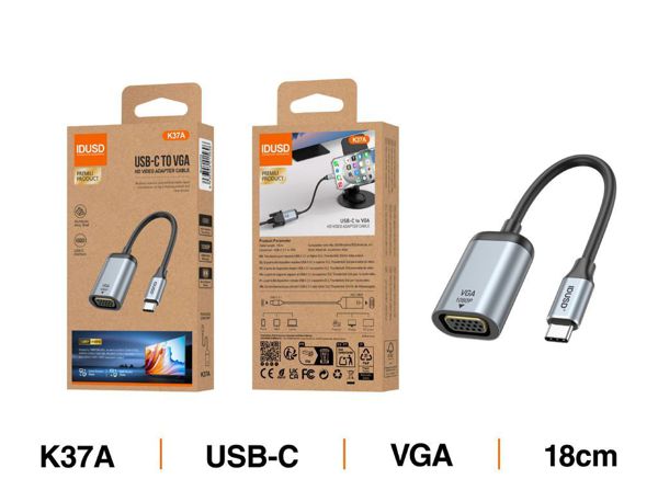 Idusd K37A Cable USB-C To Vga 4K 18Cm