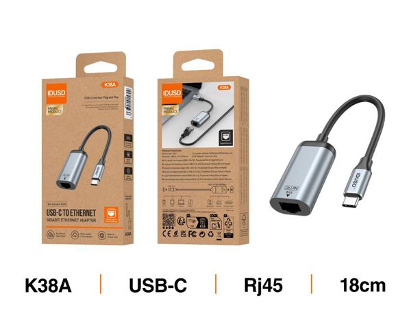 Idusd K38A Cable USB-C To Rj45 18Cm