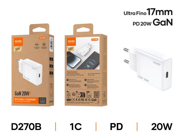 Idusd D270B Cargador Gan Pd20W 1C