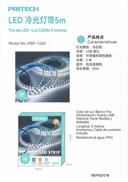 Pritech Pbp-1065 Tira De LED-Luz Fria 5M