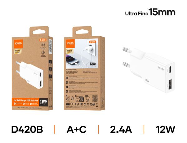 Idusd D420B Cargador 12W A+C