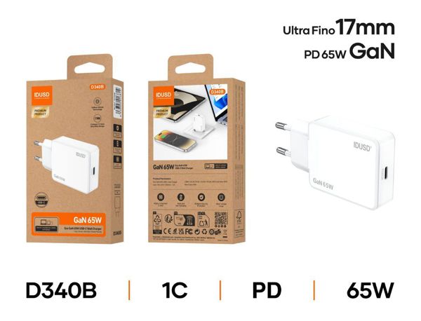 Idusd D340B Cargador Gan Pd65W