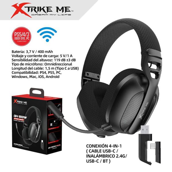 Gh513W Auriculares Tri-Mod Gaming
