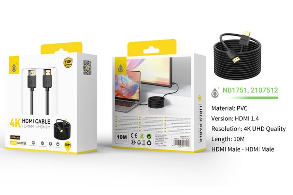 One Plus 2107512 Nb1751 Cable HDMI 4K 1080P 10M