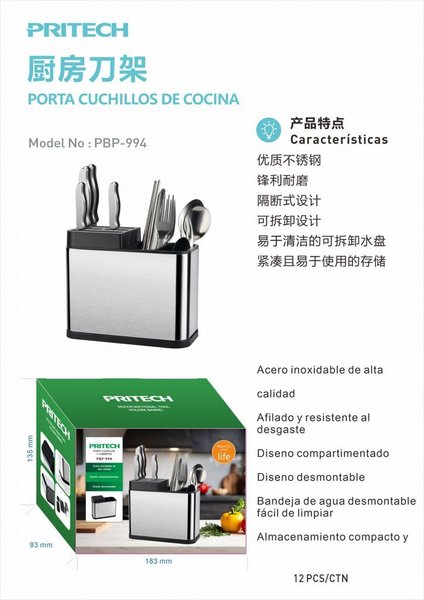Pritech Pbp-994 Porta Cuchillos Y Cubierto