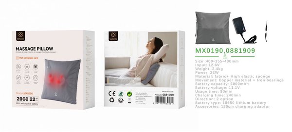 Woox 0881909 Mx0190 Almohada 22W