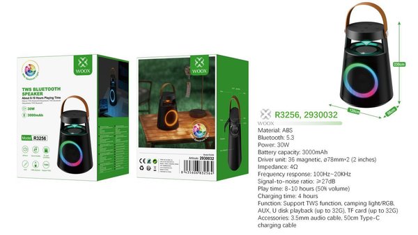 Woox 2930032 R3256 Altavoz BT 30W