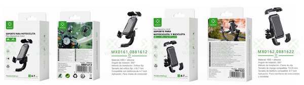 Woox 0881612 Mx0161 Mx0162 Soporte Telefono Motocleta 4-7'