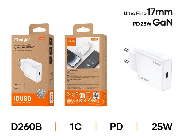 Idusd D260B Cargador Gan Pd25W 1C