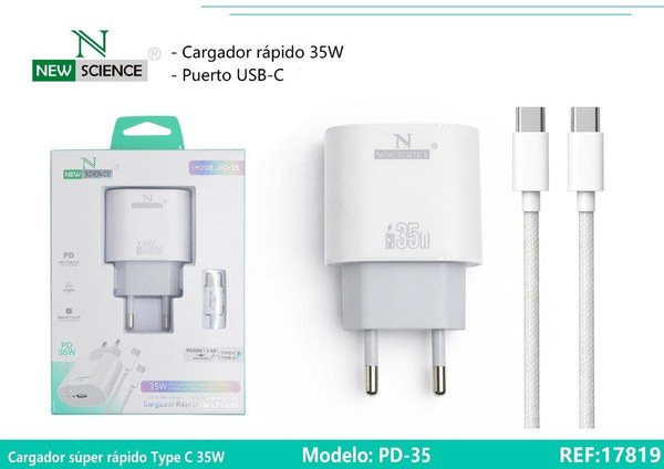 New Science Pd-35 Cargador Type-C-Type-C