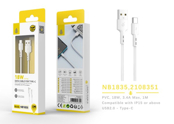 One Plus 2108351 Nb1835 Cable Type-C 1M 18W 3.4A