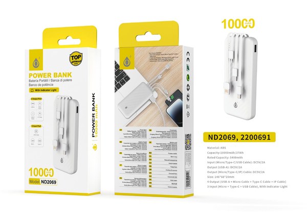 One Plus 2200691 Nd2069 Powerbank 10000Mah 3 Entrada