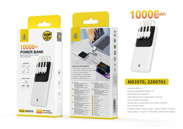 One Plus 2200701 Nd2070 Powerbank 10000Mah 3 Entrada
