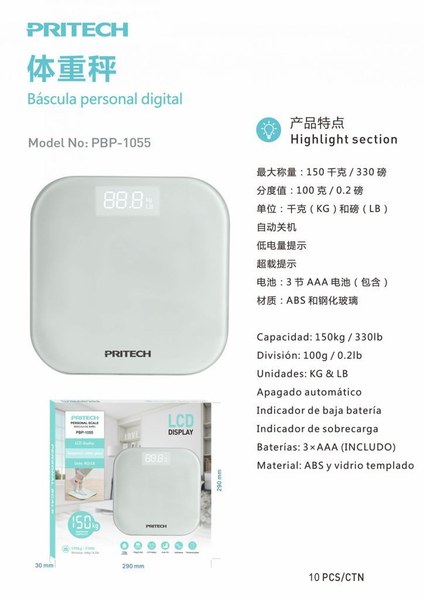 Pritech Pbp-1055 Bascula Digital