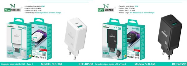 New Science Sld-T68 Adaptador USB-C Y USB
