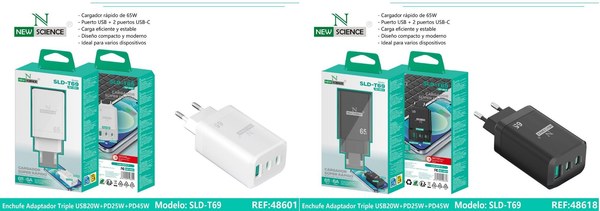 New Science Sld-T69 Adaptador 2 USB-C Y USB