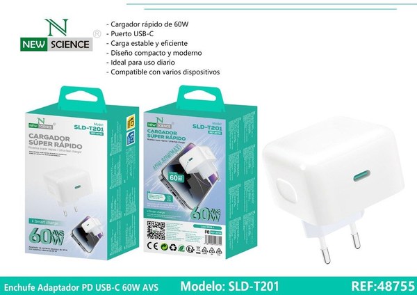 New Science Sld-T201 Adaptador USB-C 60W