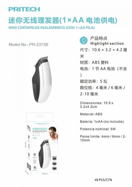 Pritech Pr-2373 Cortapelo Inalambrico