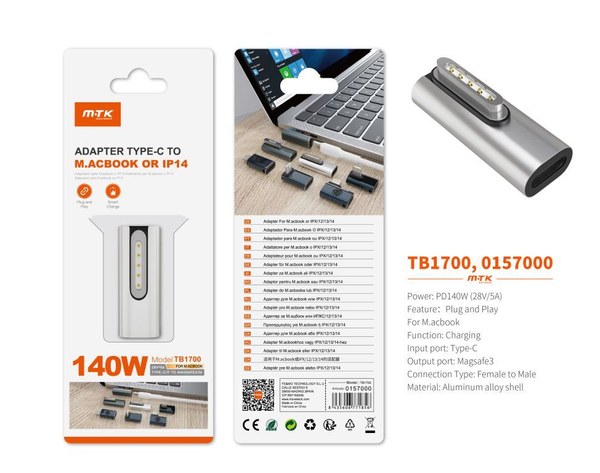 Mtk 0157000 Tb1700 Adaptador De Carga USB-C A Magsafe 3 Macb