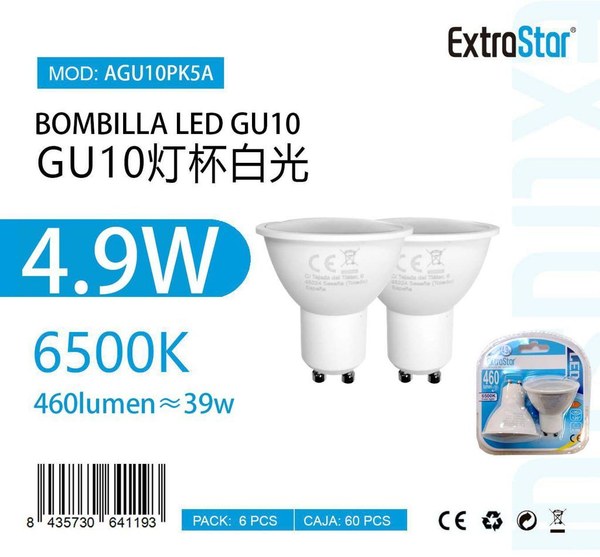 Extrastar Agu10Pk5A Bombilla LED