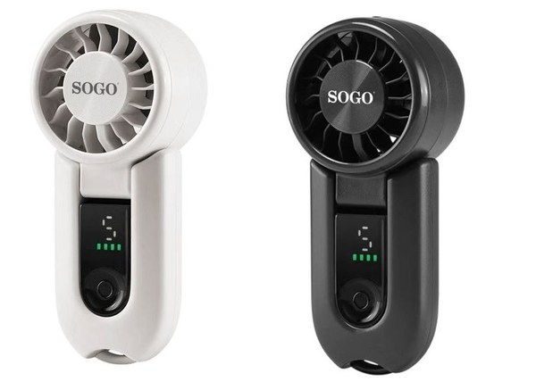 Sogo Ss-21150-Ne Ventilador Mano Portatil Recargable 2000Mah