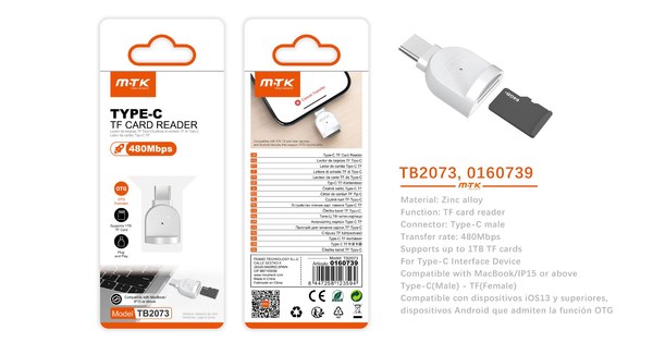 Mtk 0160739 Tb2073 Lector De Tarjetas Tf
