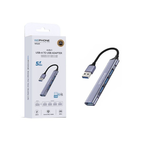 Wephone Wg25 Hub USB Lector Tarjetas 4 En 1