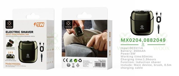 Woox 0882049 Mx0204 Mini Afeitadora Electrica 5W