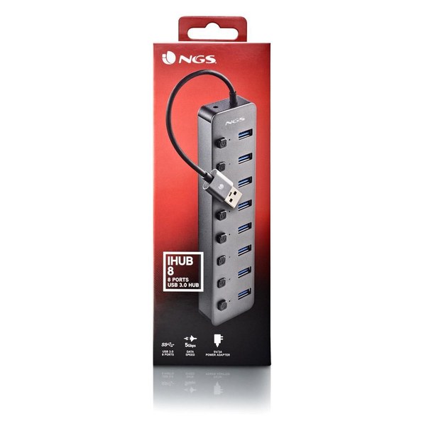 Ngs Ihub8 8 Ports USB 3.0 Hubpower Adaptador