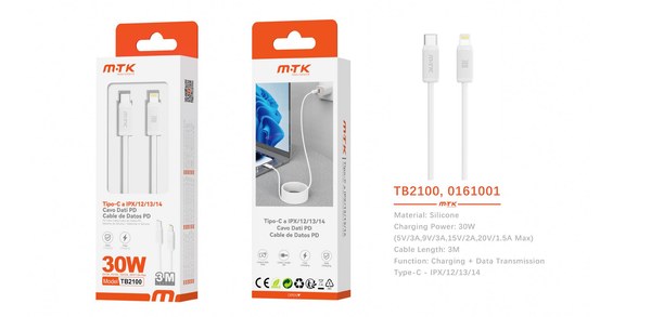 Mtk 0161001 Tb2100 Cable Type-C A Iph 3M