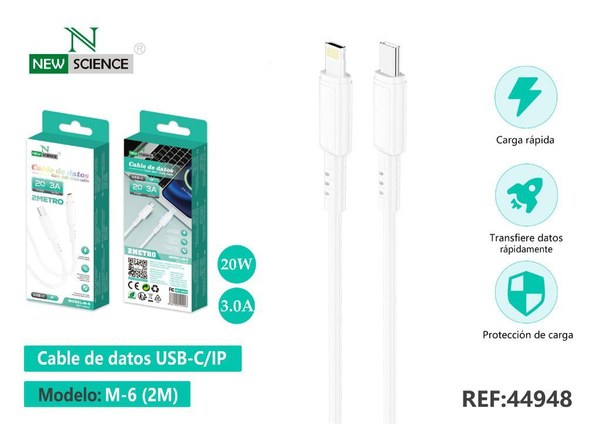 New Sience M-6 Cable Pd USB-C A Lightning Iphone 3A/20W 2M