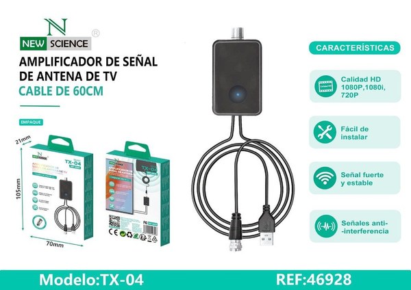New Sience 46928 Tx-04 Antenas TV De Interior